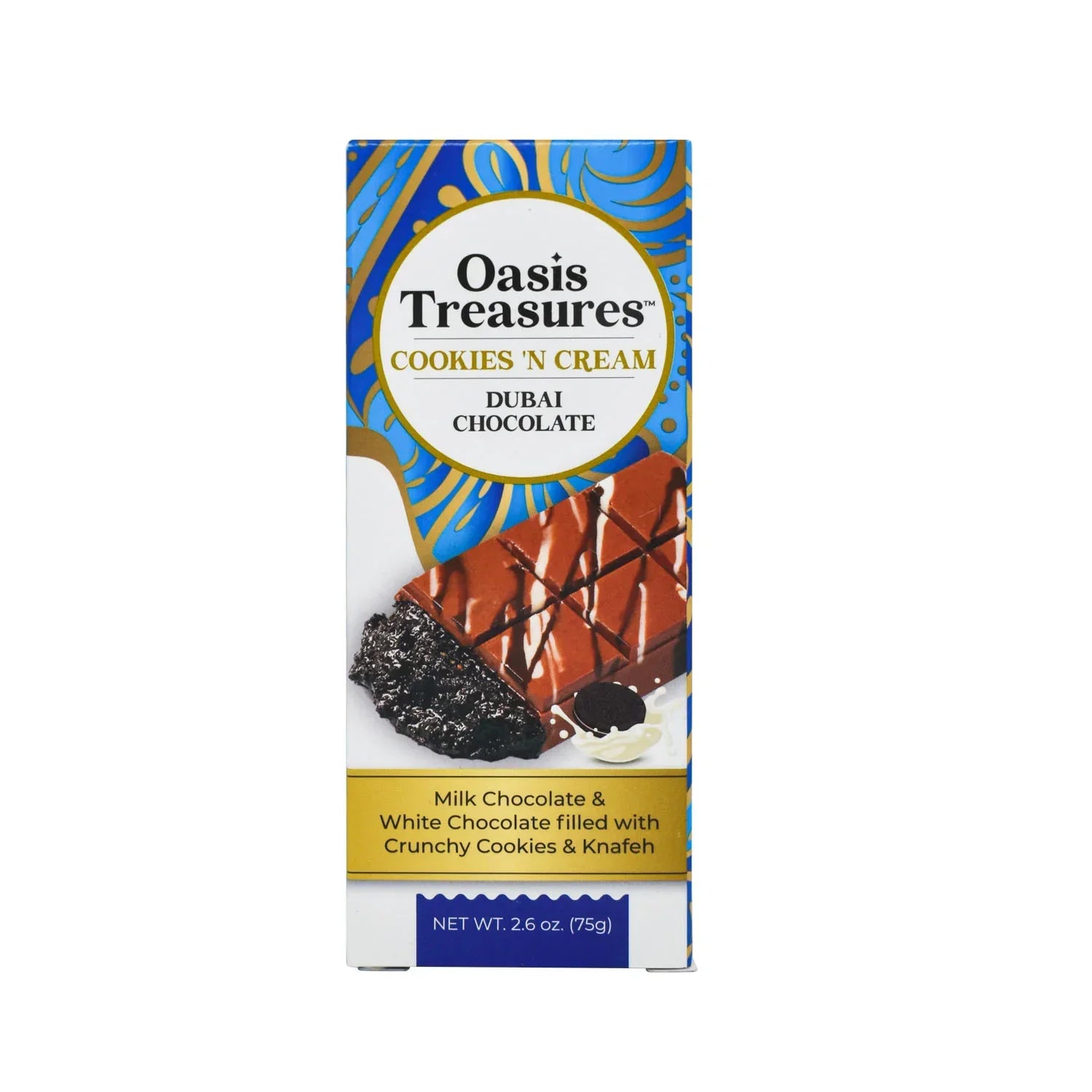 Dubai Chocolate Bar Cookies n Cream by Oasis Treasures (75g)
